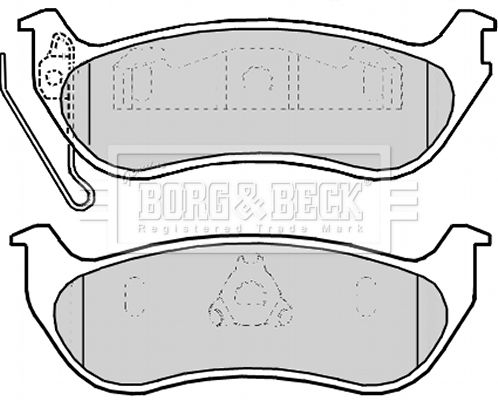 BORG & BECK Комплект тормозных колодок, дисковый тормоз BBP2174